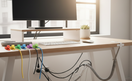 cable clips vs sleeves for desk setup